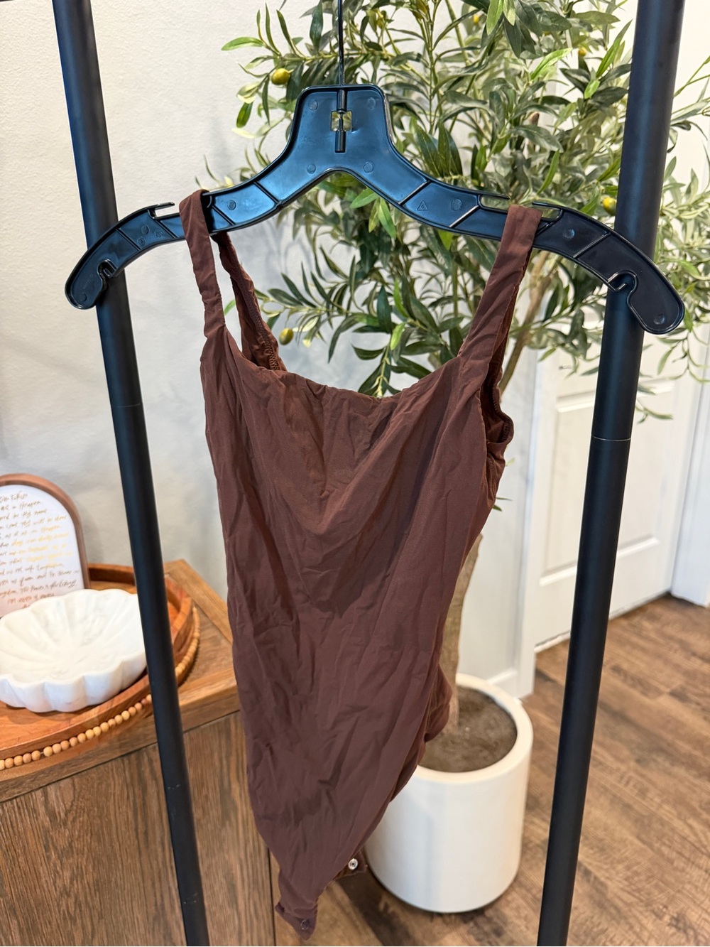 Quince Brown Scoop Neck Women’s Bodysuit